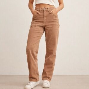 UO BDG Khaki Corduroy High-Waisted “Mom” 80’s Style Straight‎ Ankle Pants Size 2